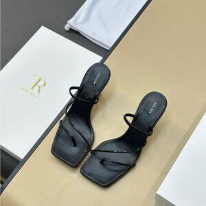 The Row Strappy Black Sandals